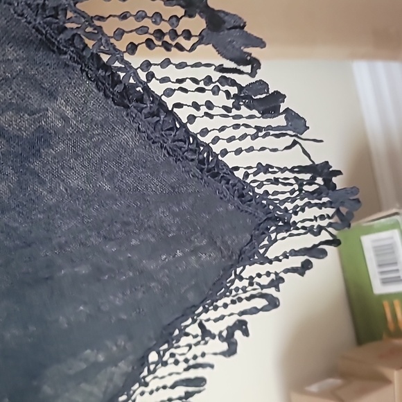 Fringe EmbellishCardigan Gothic Glam Witchy Waterfall Sweater Long Sleeves  SZ1X - Picture 8 of 12